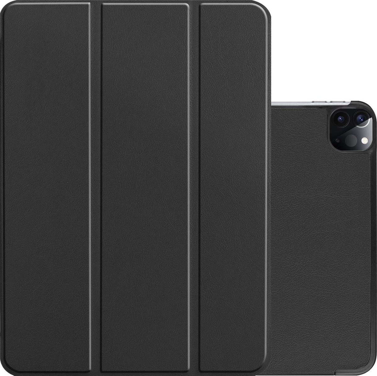 NoXx Hoesje Geschikt voor iPad Pro 2021 (11 inch) Hoesje Case Hard Cover Hoes Book Case Met Uitsparing Geschikt voor Apple Pencil - Zwart
