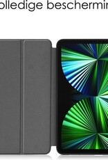 NoXx Hoesje Geschikt voor iPad Pro 2021 (11 inch) Hoesje Case Hard Cover Hoes Book Case Met Uitsparing Geschikt voor Apple Pencil - Rood