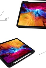 Nomfy Hoes Geschikt voor iPad Pro 2021 (11 inch) Hoes Tri-fold Tablet Hoesje Case Met Uitsparing Geschikt voor Apple Pencil - Hoesje Geschikt voor iPad Pro 11 inch (2021) Hoesje Hardcover Bookcase - Rood