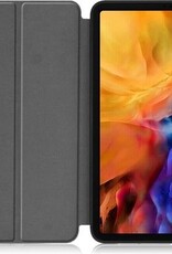 Nomfy Hoes Geschikt voor iPad Pro 2021 (11 inch) Hoes Tri-fold Tablet Hoesje Case Met Uitsparing Geschikt voor Apple Pencil - Hoesje Geschikt voor iPad Pro 11 inch (2021) Hoesje Hardcover Bookcase - Rosé goud