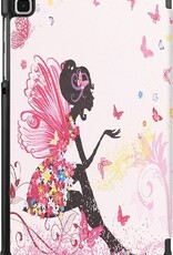 Nomfy Hoes Geschikt voor Samsung Galaxy Tab A7 Lite Hoes Tri-fold Tablet Hoesje Case - Hoesje Geschikt voor Samsung Tab A7 Lite Hoesje Hardcover Bookcase - Elfje