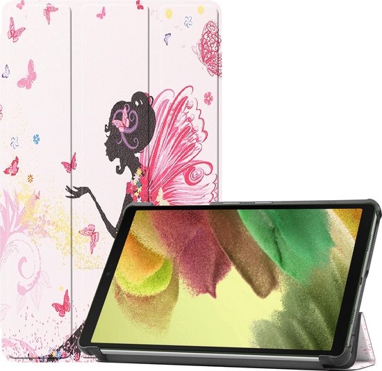 Nomfy Hoes Geschikt voor Samsung Galaxy Tab A7 Lite Hoes Tri-fold Tablet Hoesje Case - Hoesje Geschikt voor Samsung Tab A7 Lite Hoesje Hardcover Bookcase - Elfje