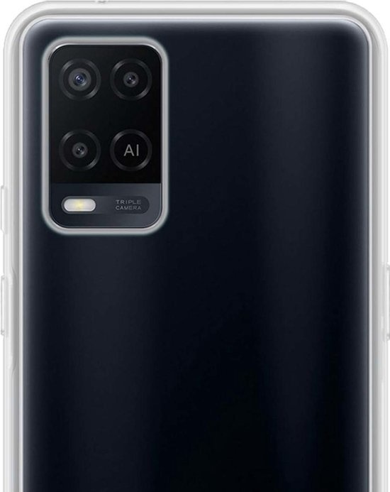 NoXx Hoes Geschikt voor OPPO A54 Hoesje Cover Siliconen Back Case Hoes - Transparant - 2x