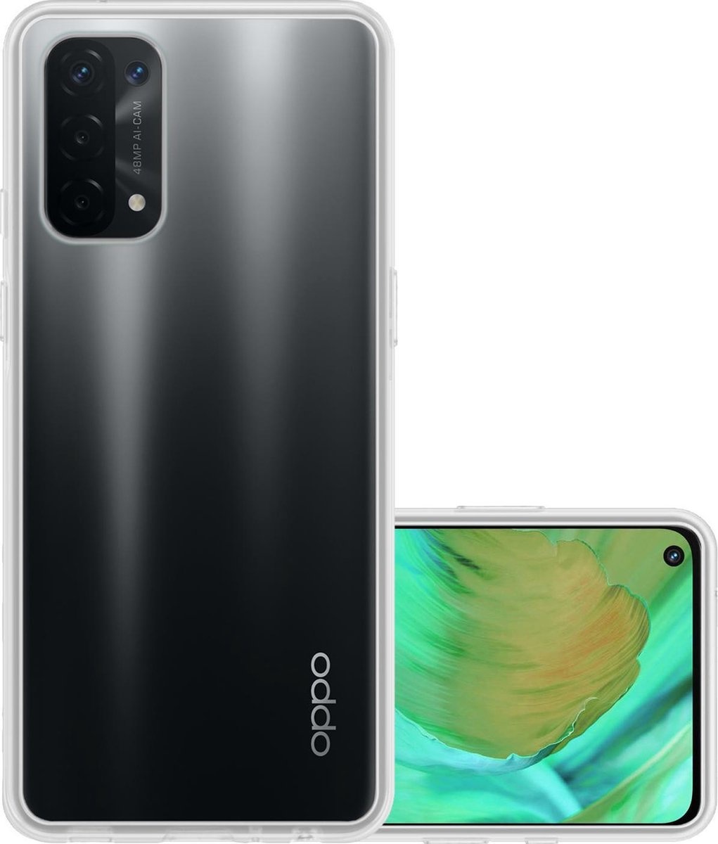 NoXx Hoes Geschikt voor OPPO A54 5G Hoesje Cover Siliconen Back Case Hoes - Transparant