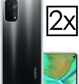NoXx NoXx 2 PACK - Oppo A54 5G hoesje siliconen - Transparant