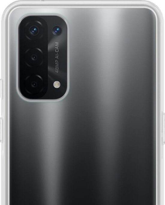 NoXx Hoes Geschikt voor OPPO A54 5G Hoesje Cover Siliconen Back Case Hoes - Transparant - 2x