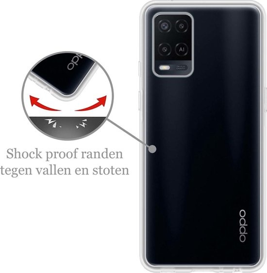 Nomfy Hoesje Geschikt voor OPPO A54 Hoesje Siliconen Cover Case - Hoes Geschikt voor OPPO A54 Hoes Back Case - Transparant