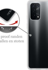 Nomfy Hoesje Geschikt voor OPPO A54 5G Hoesje Siliconen Cover Case - Hoes Geschikt voor OPPO A54 5G Hoes Back Case - Transparant