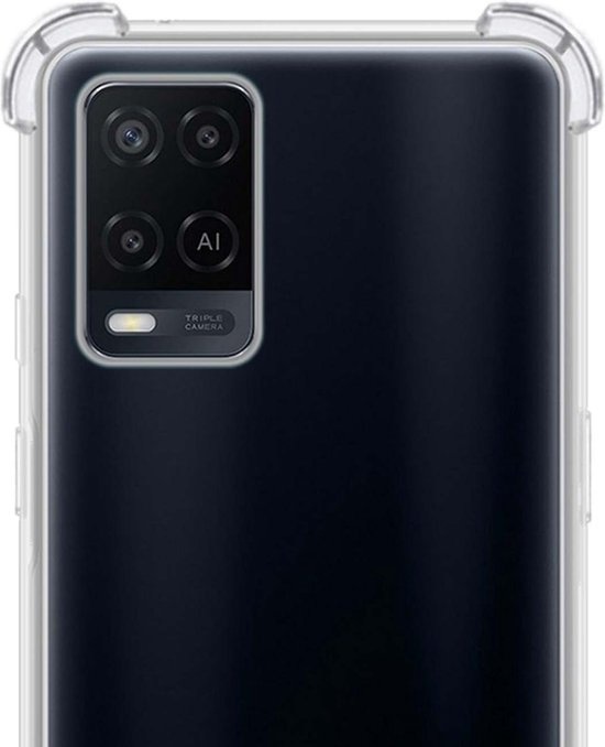 NoXx Hoes Geschikt voor OPPO A54 Hoesje Siliconen Cover Shock Proof Back Case Shockproof Hoes - Transparant - 2x