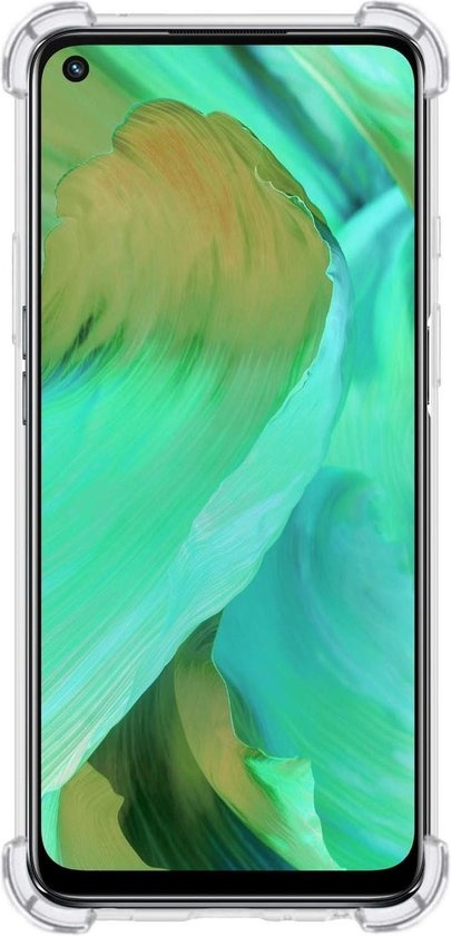 NoXx Hoes Geschikt voor OPPO A54 5G Hoesje Siliconen Cover Shock Proof Back Case Shockproof Hoes - Transparant - 2x