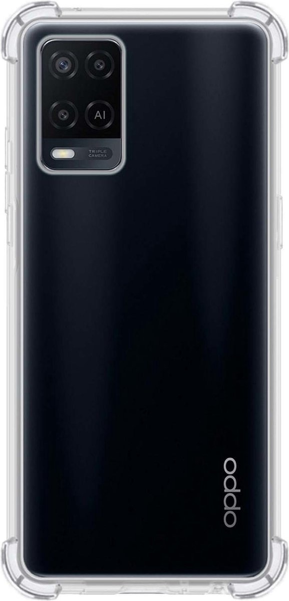 Nomfy Hoesje Geschikt voor OPPO A54 Hoesje Shock Proof Cover Case Shockproof - Hoes Geschikt voor OPPO A54 Hoes Siliconen Back Case - Transparant
