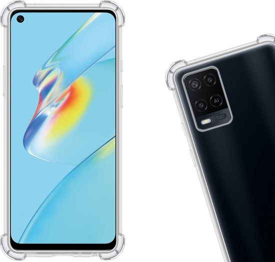 Nomfy Hoesje Geschikt voor OPPO A54 Hoesje Shock Proof Cover Case Shockproof - Hoes Geschikt voor OPPO A54 Hoes Siliconen Back Case - Transparant