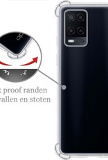 Nomfy Hoesje Geschikt voor OPPO A54 Hoesje Shock Proof Cover Case Shockproof - Hoes Geschikt voor OPPO A54 Hoes Siliconen Back Case - Transparant