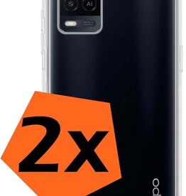 Nomfy Nomfy 2 PACK - Oppo A54 4G hoesje siliconen shockproof - Transparant
