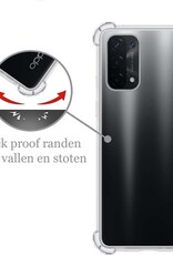 Nomfy Hoesje Geschikt voor OPPO A54 5G Hoesje Shock Proof Cover Case Shockproof - Hoes Geschikt voor OPPO A54 5G Hoes Siliconen Back Case - Transparant