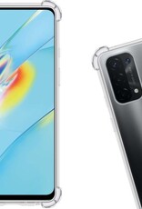 Nomfy Hoesje Geschikt voor OPPO A54 5G Hoesje Shock Proof Cover Case Shockproof - Hoes Geschikt voor OPPO A54 5G Hoes Siliconen Back Case - Transparant - 2 PACK