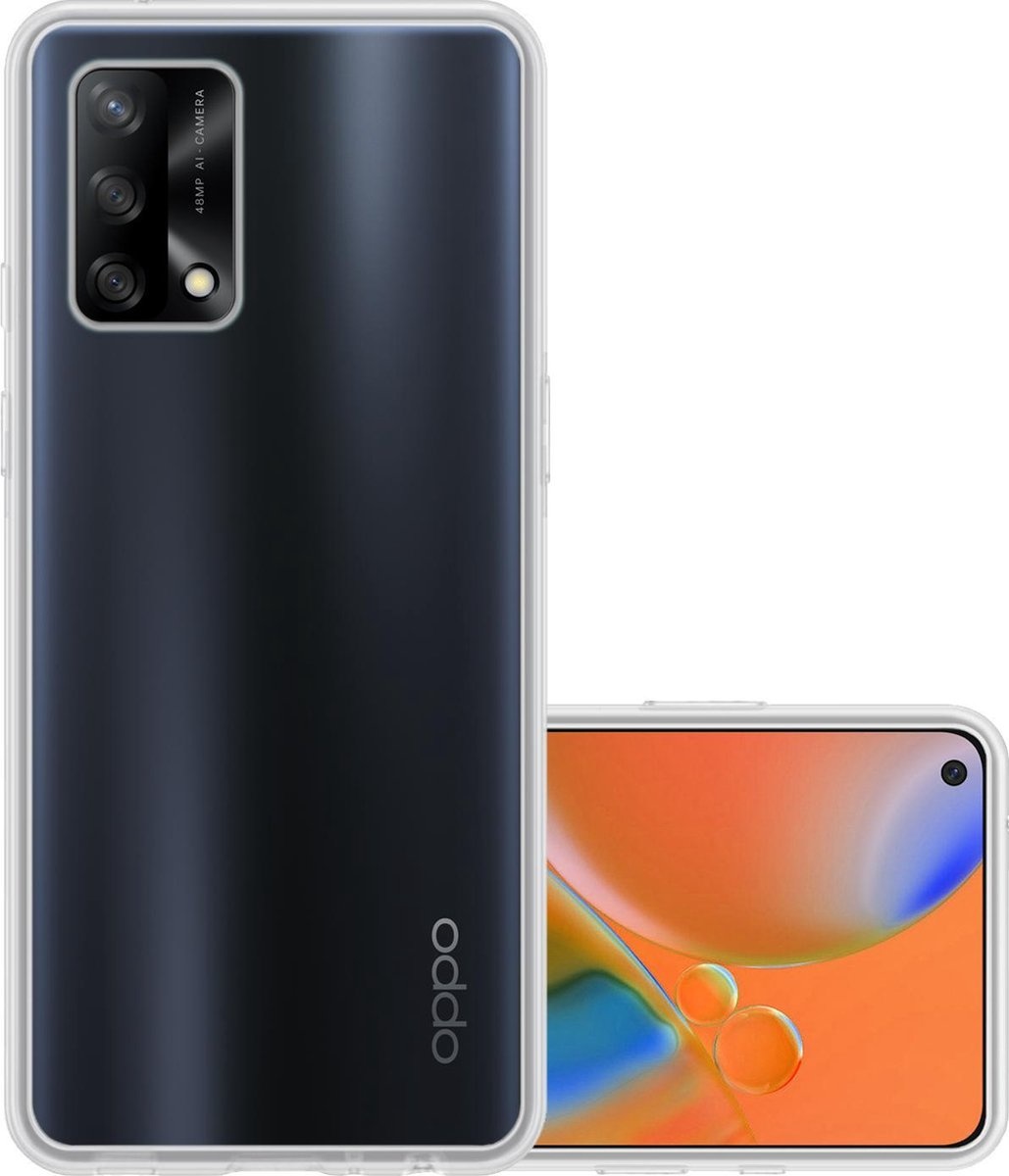 NoXx Hoes Geschikt voor OPPO A74 4G Hoesje Cover Siliconen Back Case Hoes - Transparant