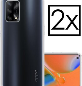 NoXx NoXx 2 PACK - Oppo A74 4G hoesje siliconen - Transparant