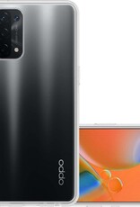 NoXx Hoes Geschikt voor OPPO A74 5G Hoesje Cover Siliconen Back Case Hoes - Transparant