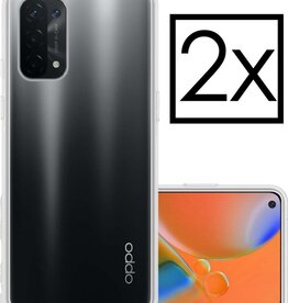NoXx NoXx 2 PACK - Oppo A74 5G hoesje siliconen - Transparant