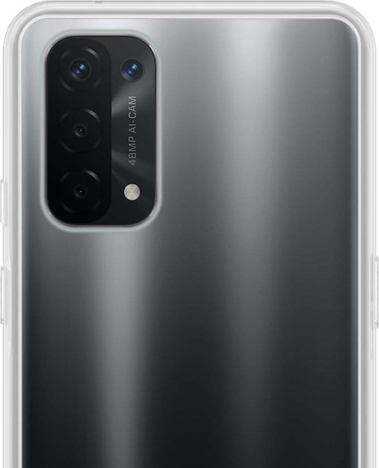 NoXx Hoes Geschikt voor OPPO A74 5G Hoesje Cover Siliconen Back Case Hoes - Transparant - 2x