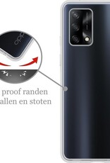 Nomfy Hoesje Geschikt voor OPPO A74 4G Hoesje Siliconen Cover Case - Hoes Geschikt voor OPPO A74 4G Hoes Back Case - Transparant