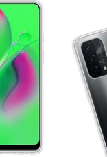 Nomfy Hoesje Geschikt voor OPPO A74 4G Hoesje Siliconen Cover Case - Hoes Geschikt voor OPPO A74 4G Hoes Back Case - 2-PACK - Transparant