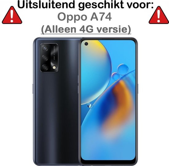 Nomfy Hoesje Geschikt voor OPPO A74 4G Hoesje Siliconen Cover Case - Hoes Geschikt voor OPPO A74 4G Hoes Back Case - 2-PACK - Transparant
