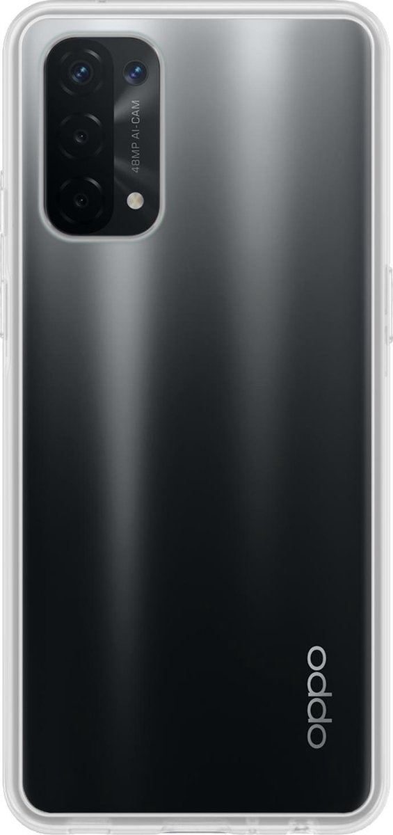 Nomfy Hoesje Geschikt voor OPPO A74 5G Hoesje Siliconen Cover Case - Hoes Geschikt voor OPPO A74 5G Hoes Back Case - Transparant