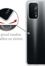 Nomfy Hoesje Geschikt voor OPPO A74 5G Hoesje Siliconen Cover Case - Hoes Geschikt voor OPPO A74 5G Hoes Back Case - Transparant