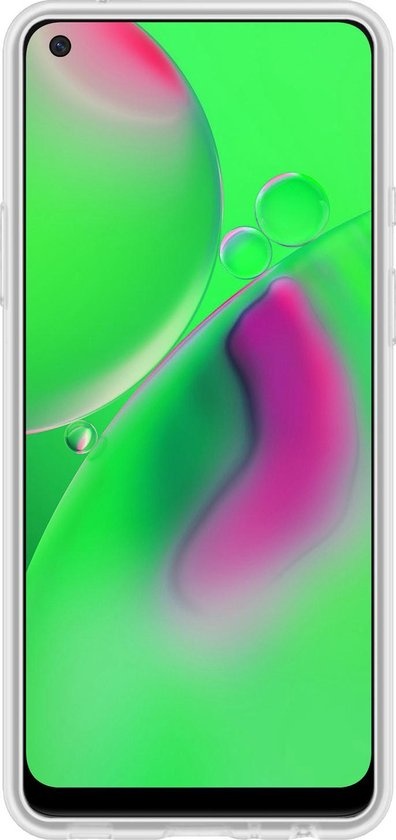 Nomfy Hoesje Geschikt voor OPPO A74 5G Hoesje Siliconen Cover Case - Hoes Geschikt voor OPPO A74 5G Hoes Back Case - Transparant