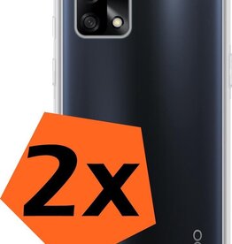 Nomfy Nomfy 2 PACK - Oppo A74 5G hoesje siliconen - Transparant