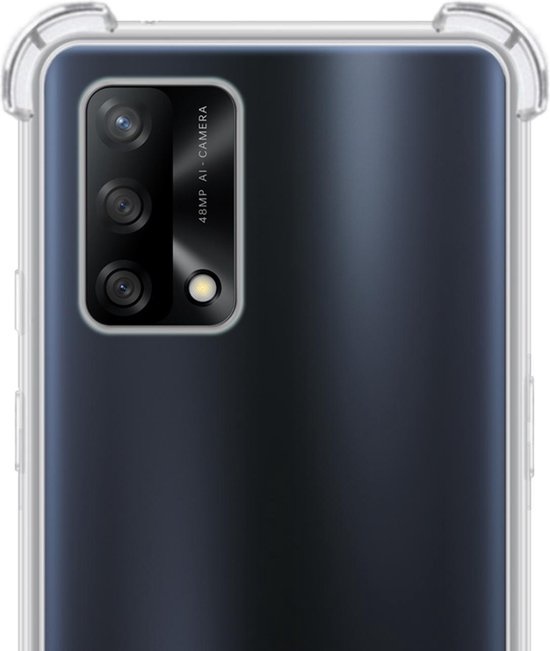 NoXx Hoes Geschikt voor OPPO A74 4G Hoesje Siliconen Cover Shock Proof Back Case Shockproof Hoes - Transparant - 2x