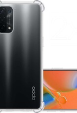 NoXx Hoes Geschikt voor OPPO A74 5G Hoesje Siliconen Cover Shock Proof Back Case Shockproof Hoes - Transparant