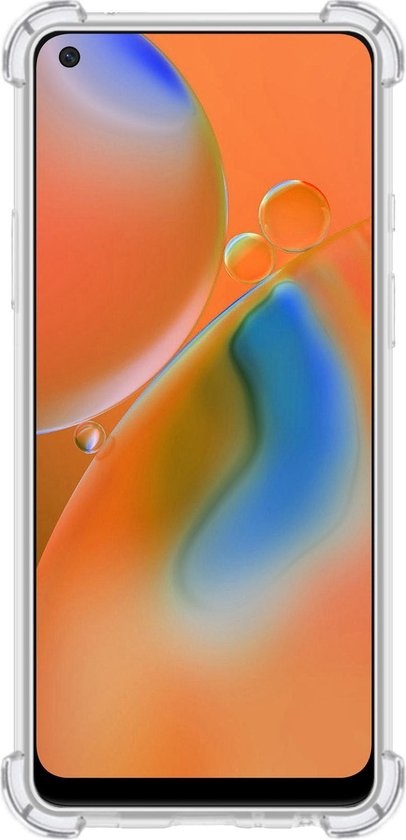 NoXx Hoes Geschikt voor OPPO A74 5G Hoesje Siliconen Cover Shock Proof Back Case Shockproof Hoes - Transparant