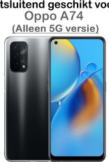 NoXx Hoes Geschikt voor OPPO A74 5G Hoesje Siliconen Cover Shock Proof Back Case Shockproof Hoes - Transparant