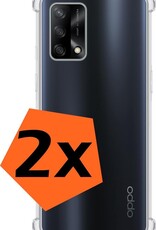Nomfy Hoesje Geschikt voor OPPO A74 4G Hoesje Shock Proof Cover Case Shockproof - Hoes Geschikt voor OPPO A74 4G Hoes Siliconen Back Case - Transparant - 2 PACK