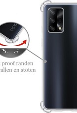 Nomfy Hoesje Geschikt voor OPPO A74 4G Hoesje Shock Proof Cover Case Shockproof - Hoes Geschikt voor OPPO A74 4G Hoes Siliconen Back Case - Transparant - 2 PACK