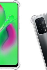 Nomfy Hoesje Geschikt voor OPPO A74 5G Hoesje Shock Proof Cover Case Shockproof - Hoes Geschikt voor OPPO A74 5G Hoes Siliconen Back Case - Transparant - 2 PACK