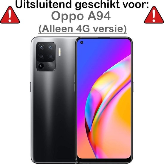 NoXx Hoes Geschikt voor OPPO A94 Hoesje Cover Siliconen Back Case Hoes - Transparant