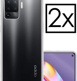 NoXx NoXx 2 PACK - Oppo A94 4G hoesje siliconen - Transparant