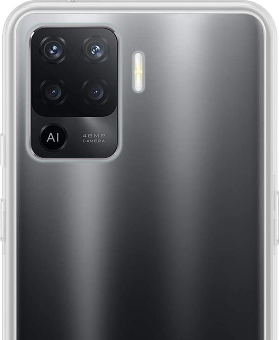 NoXx Hoes Geschikt voor OPPO A94 Hoesje Cover Siliconen Back Case Hoes - Transparant - 2x