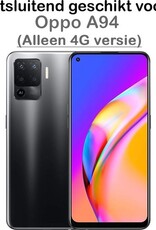 NoXx Hoes Geschikt voor OPPO A94 Hoesje Cover Siliconen Back Case Hoes - Transparant - 2x