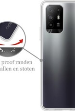 Nomfy Hoesje Geschikt voor OPPO A94 5G Hoesje Siliconen Cover Case - Hoes Geschikt voor OPPO A94 5G Hoes Back Case - Transparant