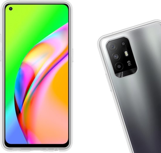 Nomfy Hoesje Geschikt voor OPPO A94 5G Hoesje Siliconen Cover Case - Hoes Geschikt voor OPPO A94 5G Hoes Back Case - 2-PACK - Transparant