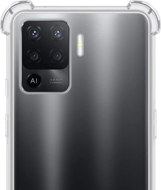 NoXx Hoes Geschikt voor OPPO A94 Hoesje Siliconen Cover Shock Proof Back Case Shockproof Hoes - Transparant