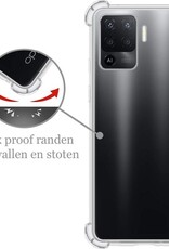 Nomfy Hoesje Geschikt voor OPPO A94 Hoesje Shock Proof Cover Case Shockproof - Hoes Geschikt voor OPPO A94 Hoes Siliconen Back Case - Transparant
