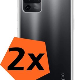 Nomfy Nomfy 2 PACK - Oppo A94 4G hoesje siliconen shockproof - Transparant