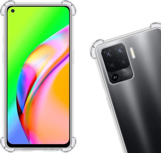 Nomfy Hoesje Geschikt voor OPPO A94 Hoesje Shock Proof Cover Case Shockproof - Hoes Geschikt voor OPPO A94 Hoes Siliconen Back Case - Transparant - 2 PACK