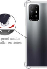 Nomfy Hoesje Geschikt voor OPPO A94 5G Hoesje Shock Proof Cover Case Shockproof - Hoes Geschikt voor OPPO A94 5G Hoes Siliconen Back Case - Transparant